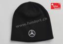 Mercedes-Benz Logo Mütze Schwarz Benz Beanie Kappe Wintermütze