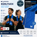 MISSION Kühltuch Kühlhandtuch Blau Sport Fitness Outdoor Camping Neu